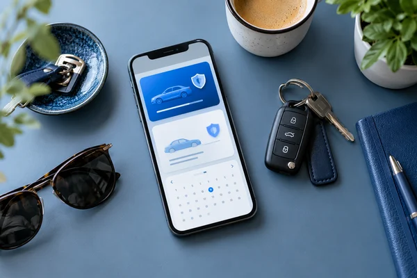 Verificarea polițelor RCA și a calendarului pe telefon