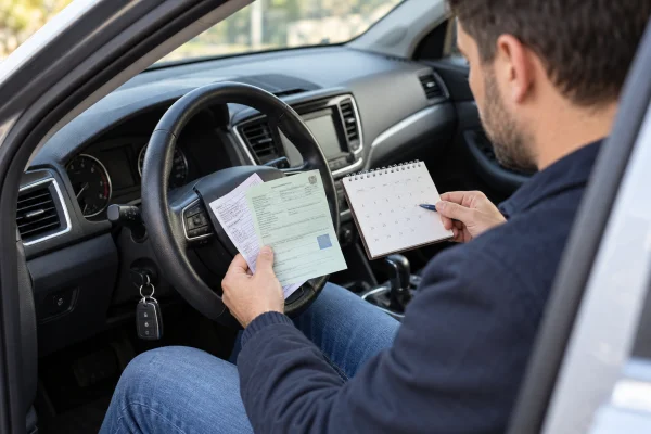 Verificarea documentelor auto înainte de plecare
