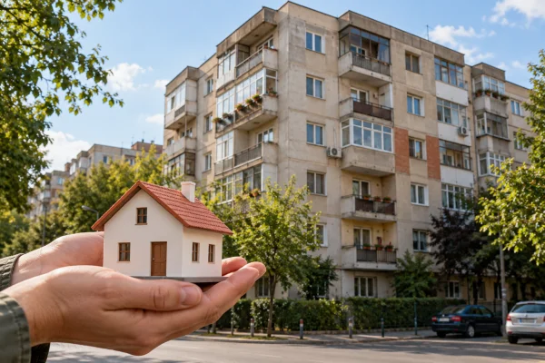 Bloc de locuințe și casă la scară mică pentru asigurarea seismică